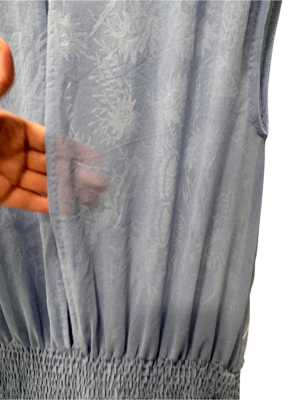 Free People Light Blue Embroidered Sheer Dress.  Size XS - Picture 4 of 9